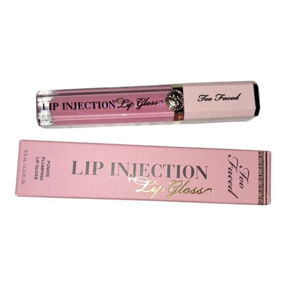 Too Faced Lip Injection Lip Gloss Pretty Pony Shimmering Pink New in the Box - Picture 2 of 9